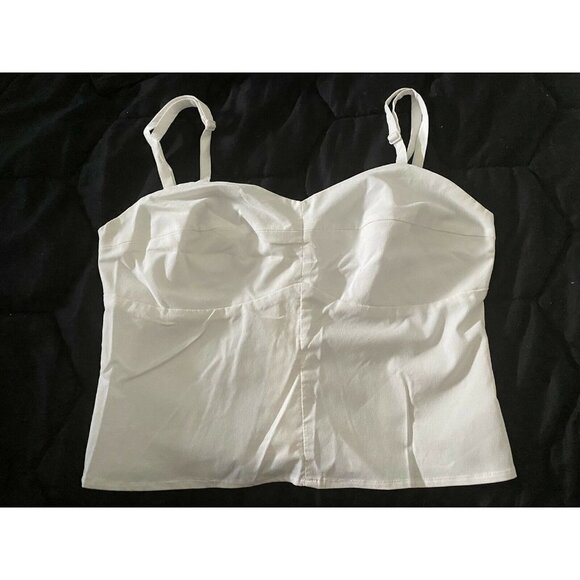 NY&CO New York & Co. Women Fitted White Blouse Top Size M - Picture 1 of 6